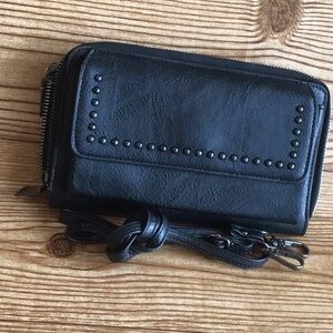 Black Multi-section Wallet style bag